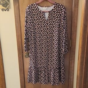 Polka Dot Dress with Ruffle Hem